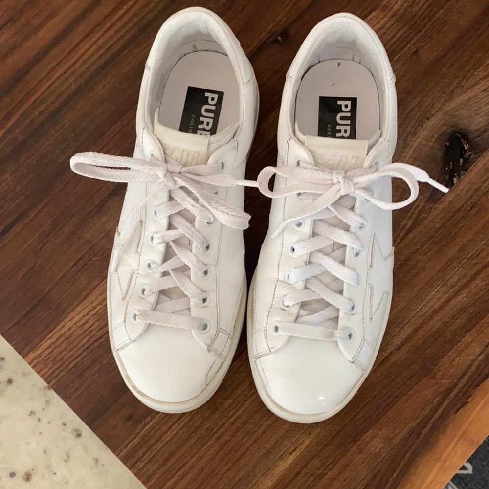 Golden Goose sneakers white on white leather